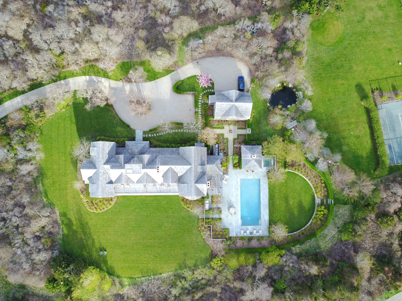 Drone Above House