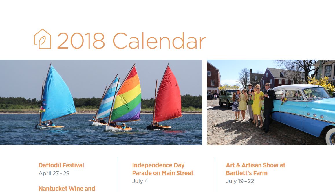 2018 Nantucket Calendar of Events Fisher Real Estate Nantucket