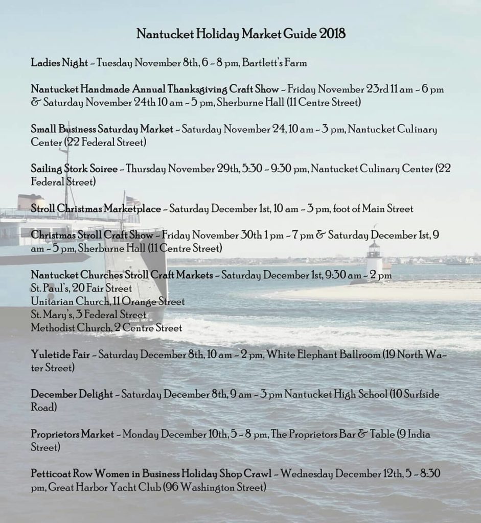 Nantucket Holiday Market Guide 2018