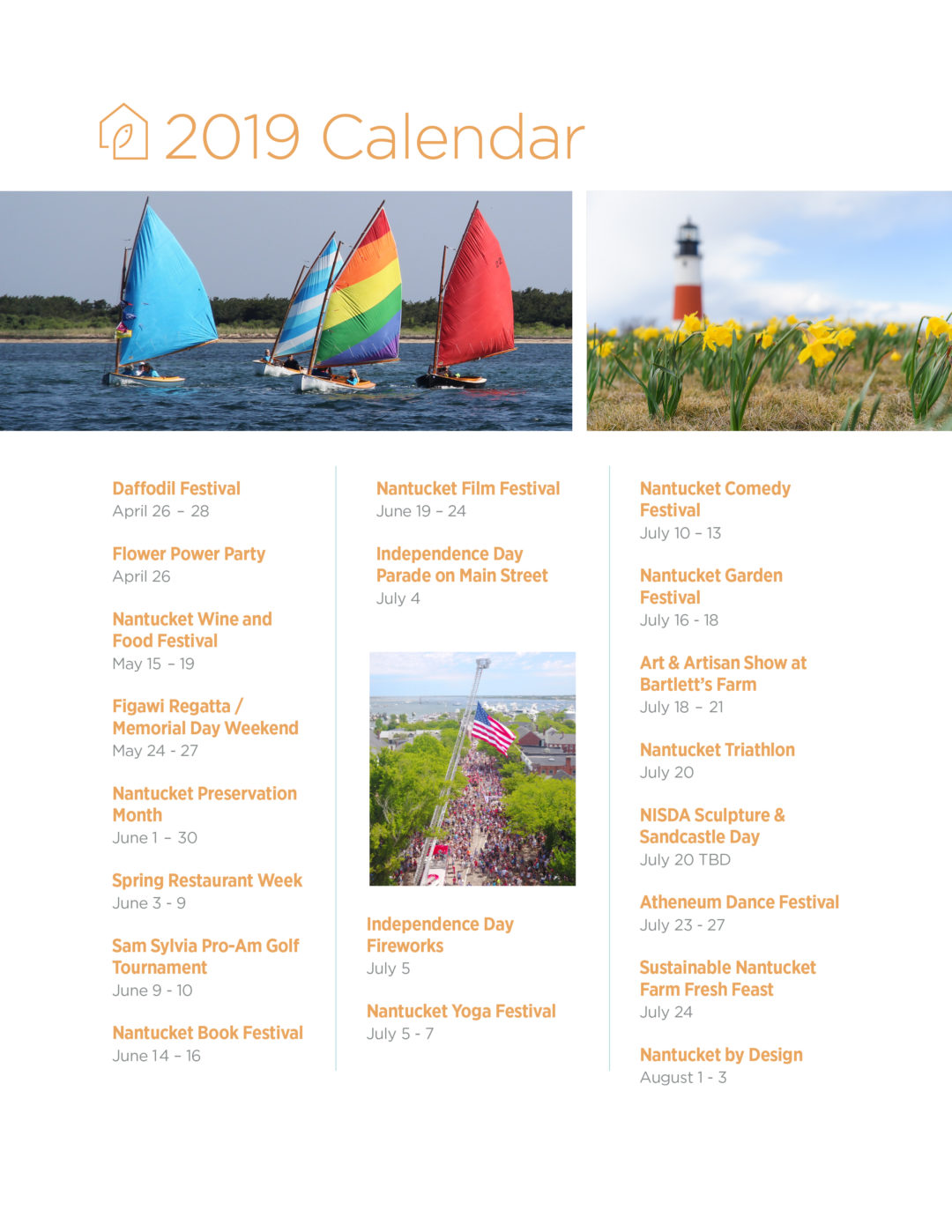 2019 Nantucket Calendar of Events - Fisher Real Estate Nantucket