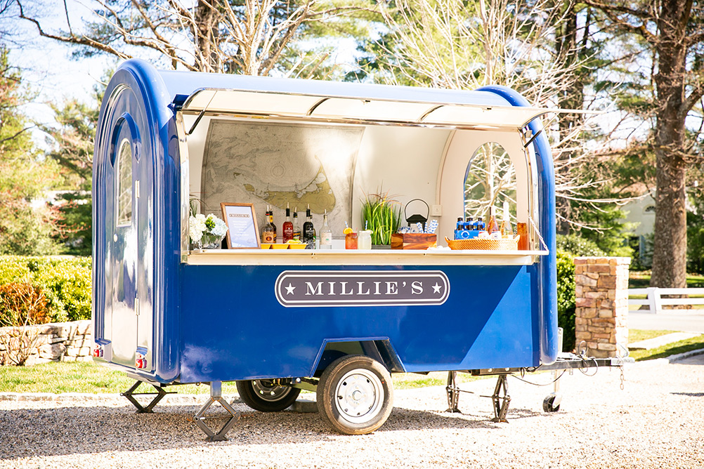 millies nantucket bar cart