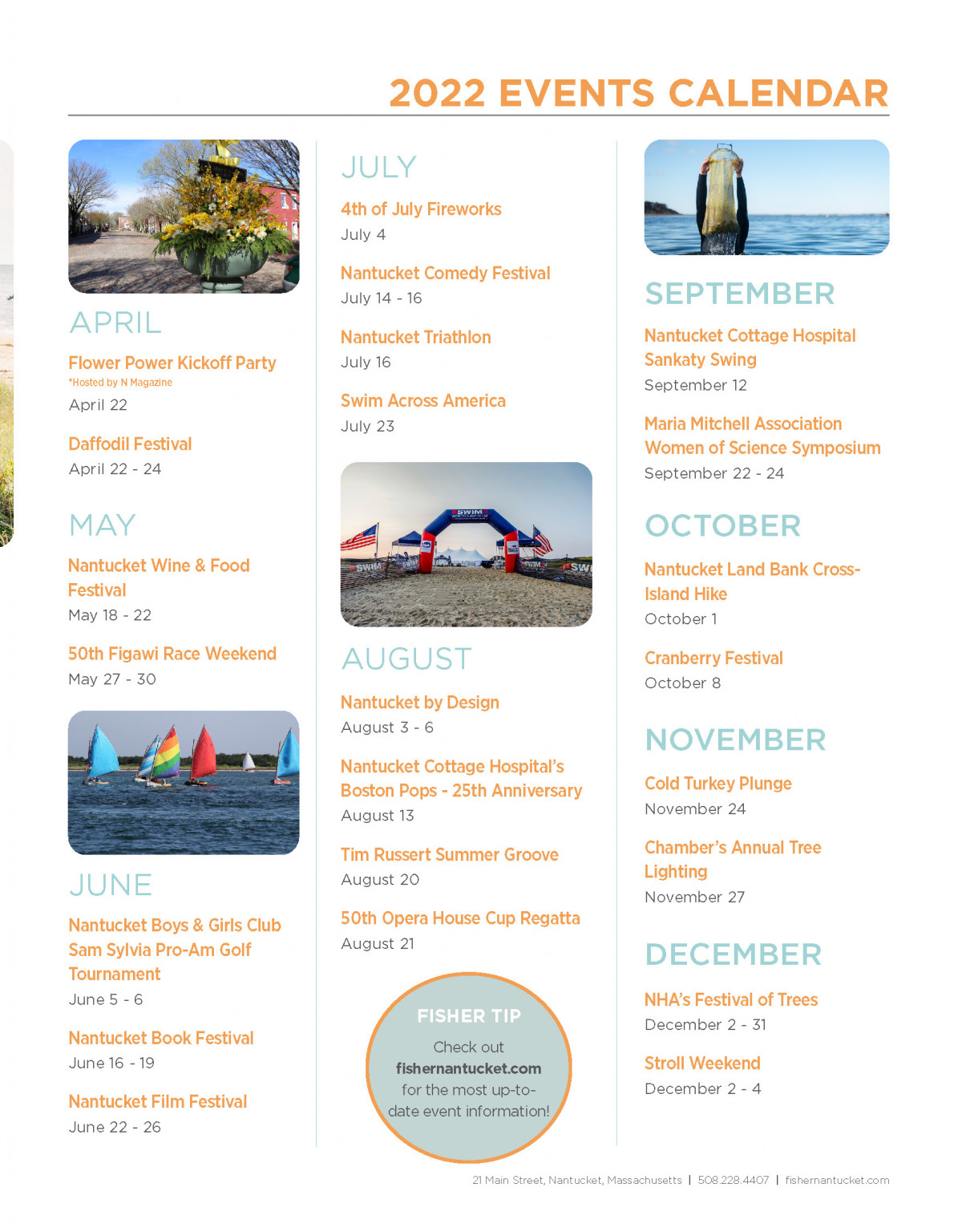 2022 Nantucket Calendar of Events Fisher Real Estate Nantucket