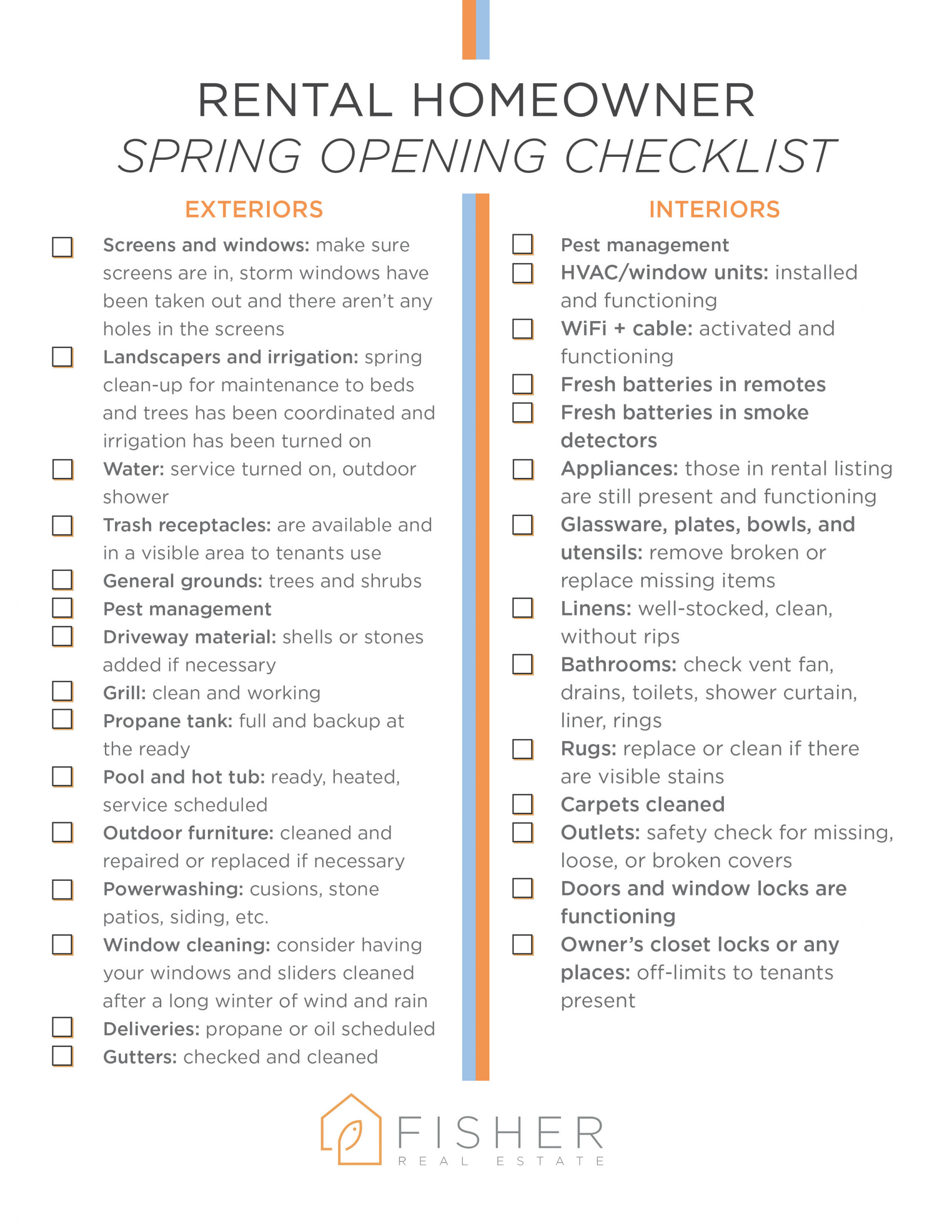 rental checklist