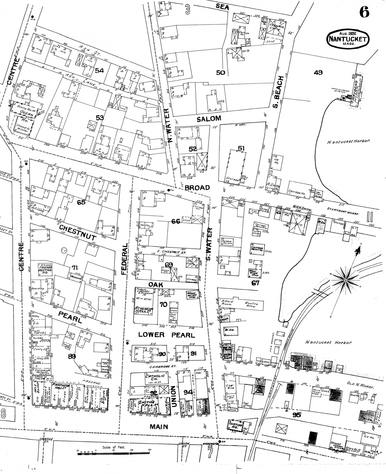 Sanborn Maps of Nantucket 1892 Fisher Real Estate Nantucket