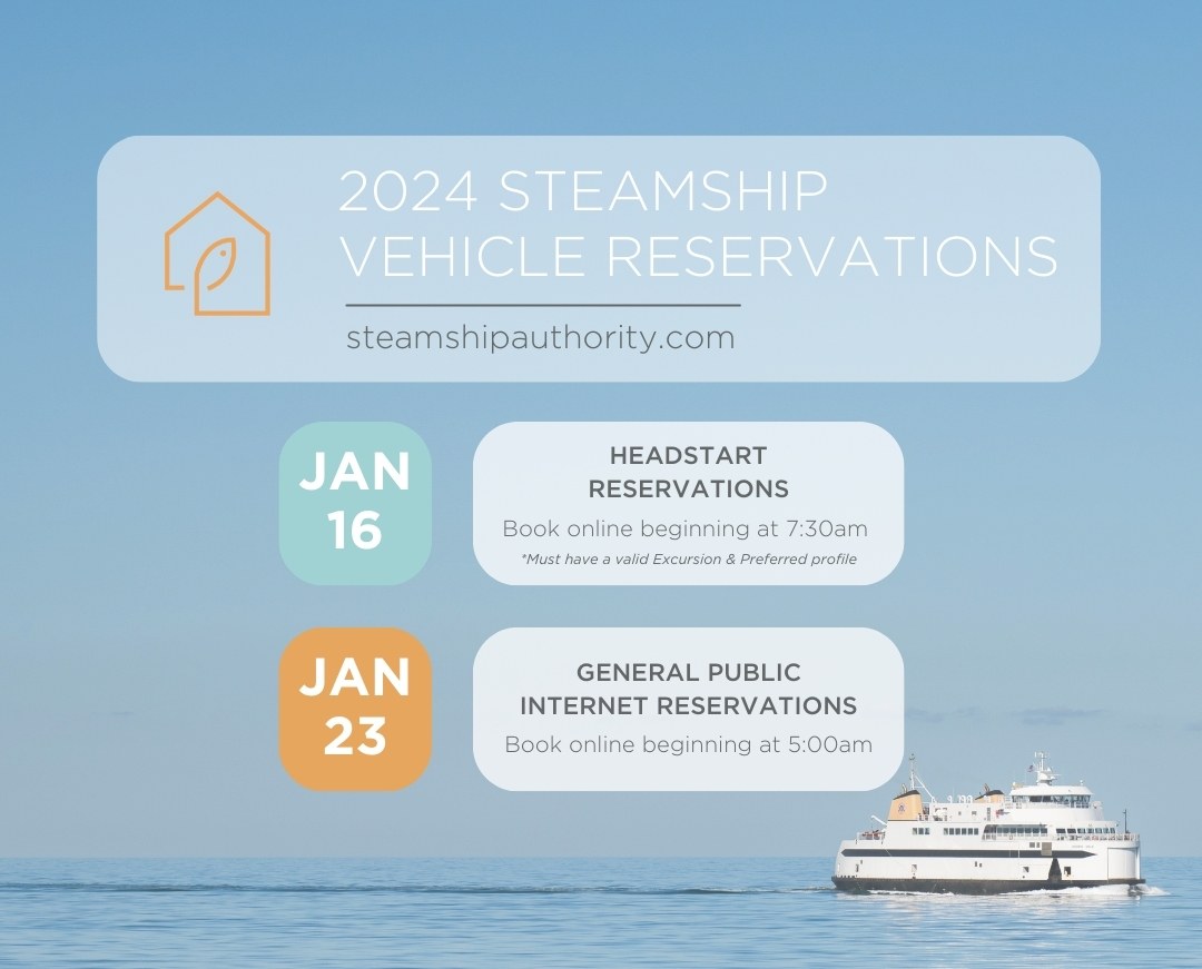 2024 Vehicle Reservations on the Steamship Authority Fisher Real