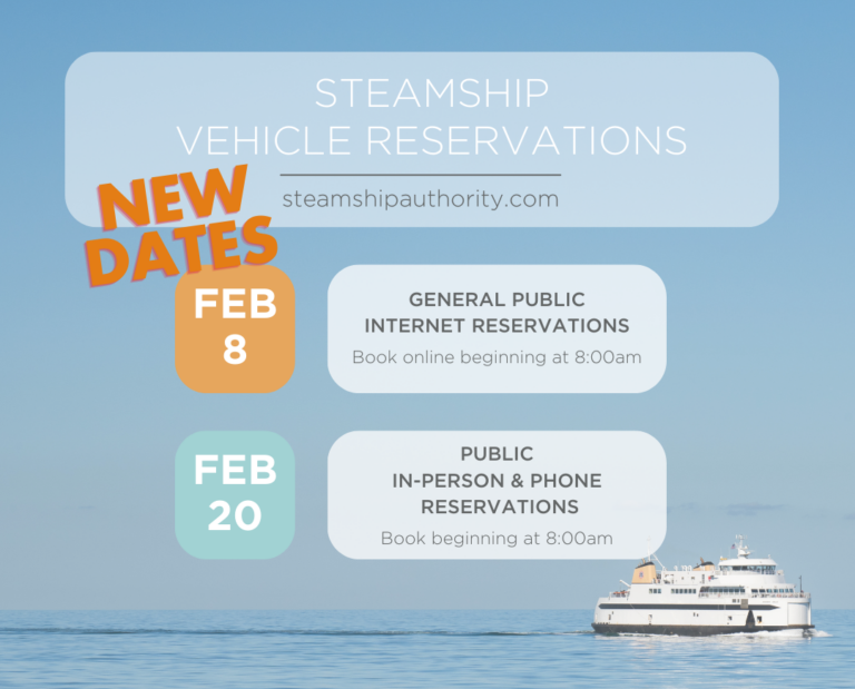 2024 Vehicle Reservations on the Steamship Authority Fisher Real