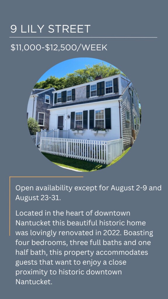 Featured Nantucket Rental Homes 