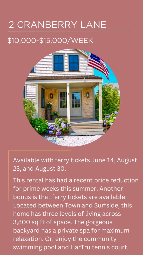 Featured Nantucket Rental Homes 