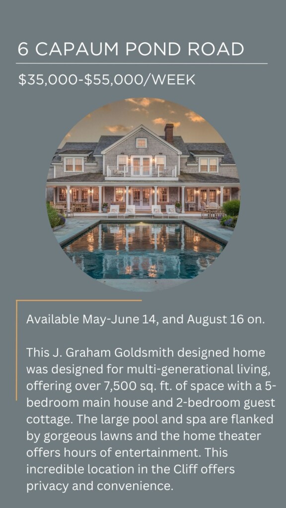 Featured Nantucket Rental Homes 