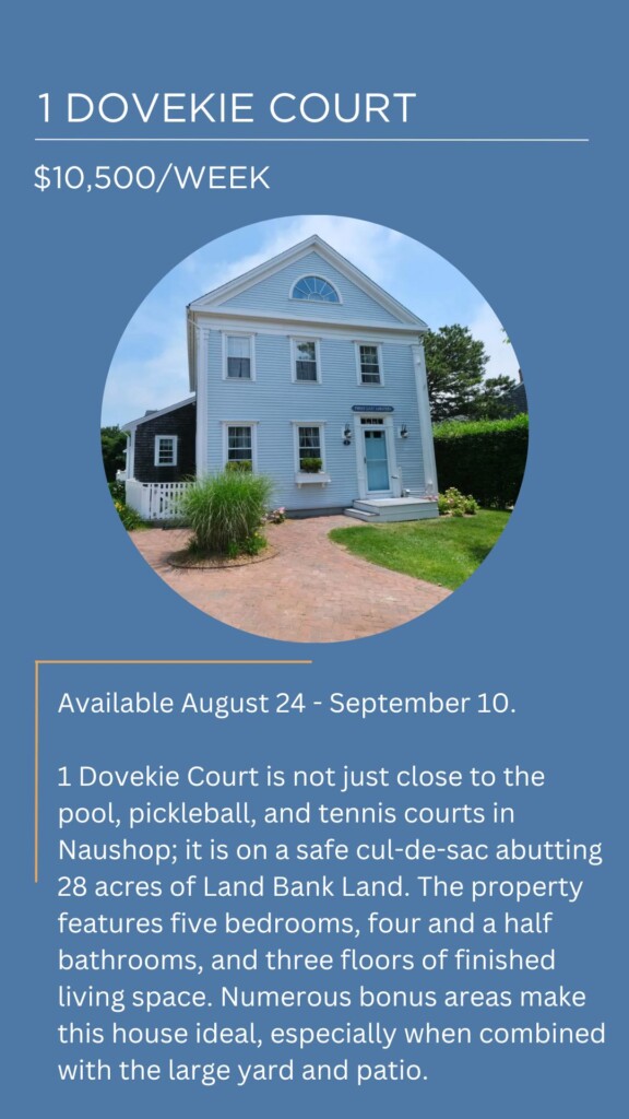 Last minute summer Rental home nantucket