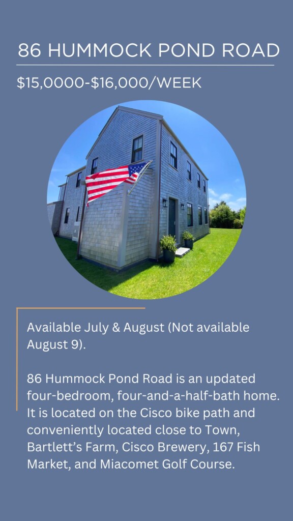 Last minute summer Rental home nantucket
