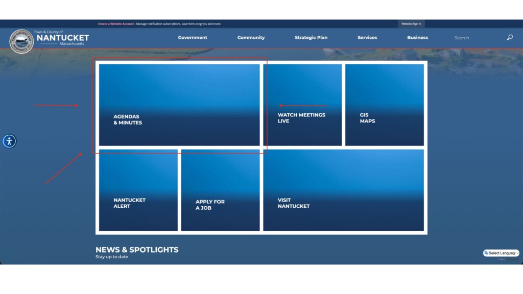 How to Sign Up for Town of Nantucket Agendas & Minutes Notifications